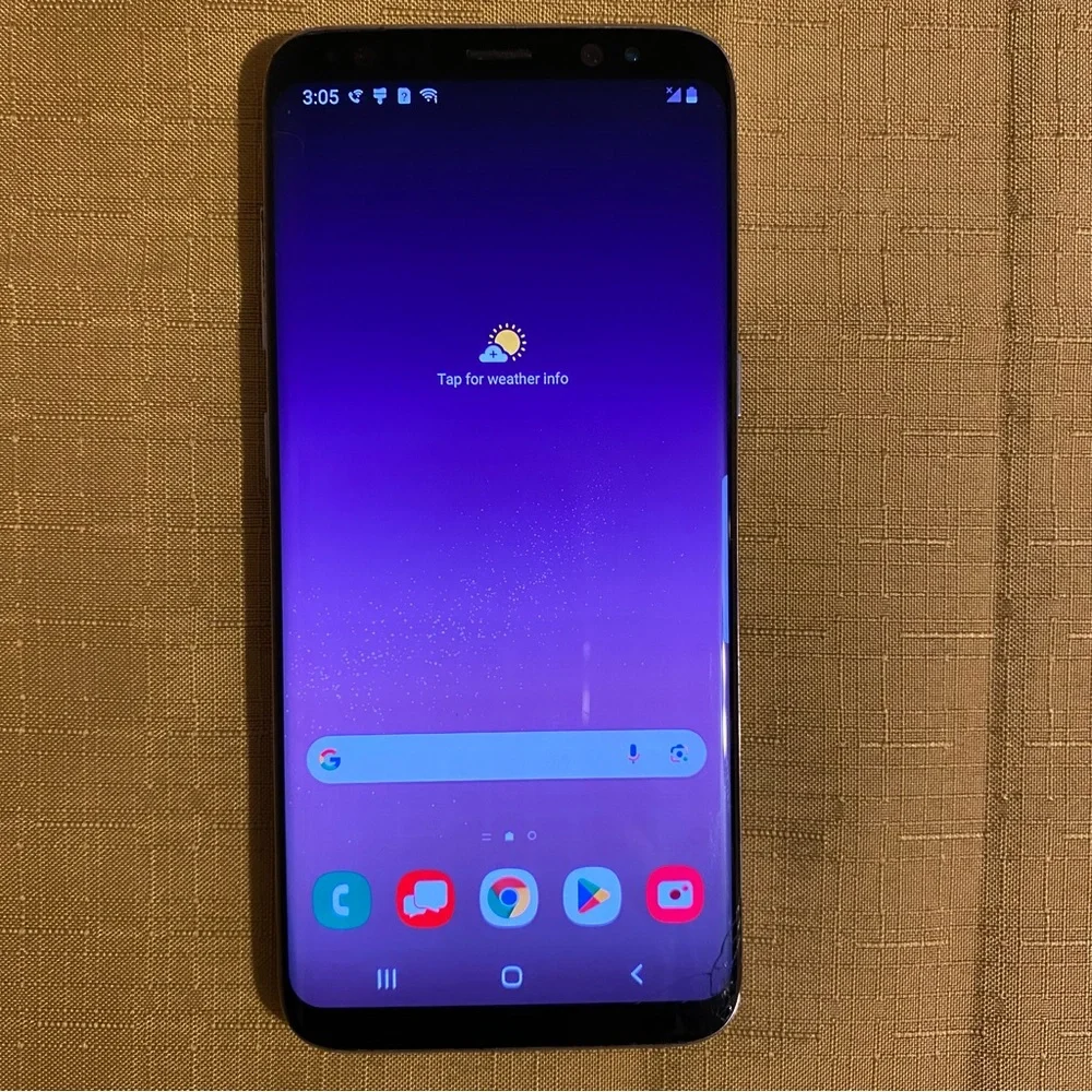 Samsung Galaxy S8 phone with case